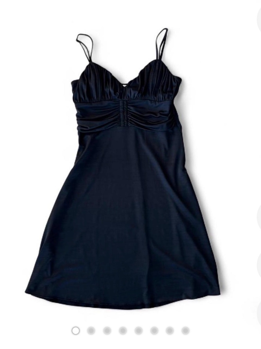 y2k black mini dress with ruched detail (y2k Candie’s)